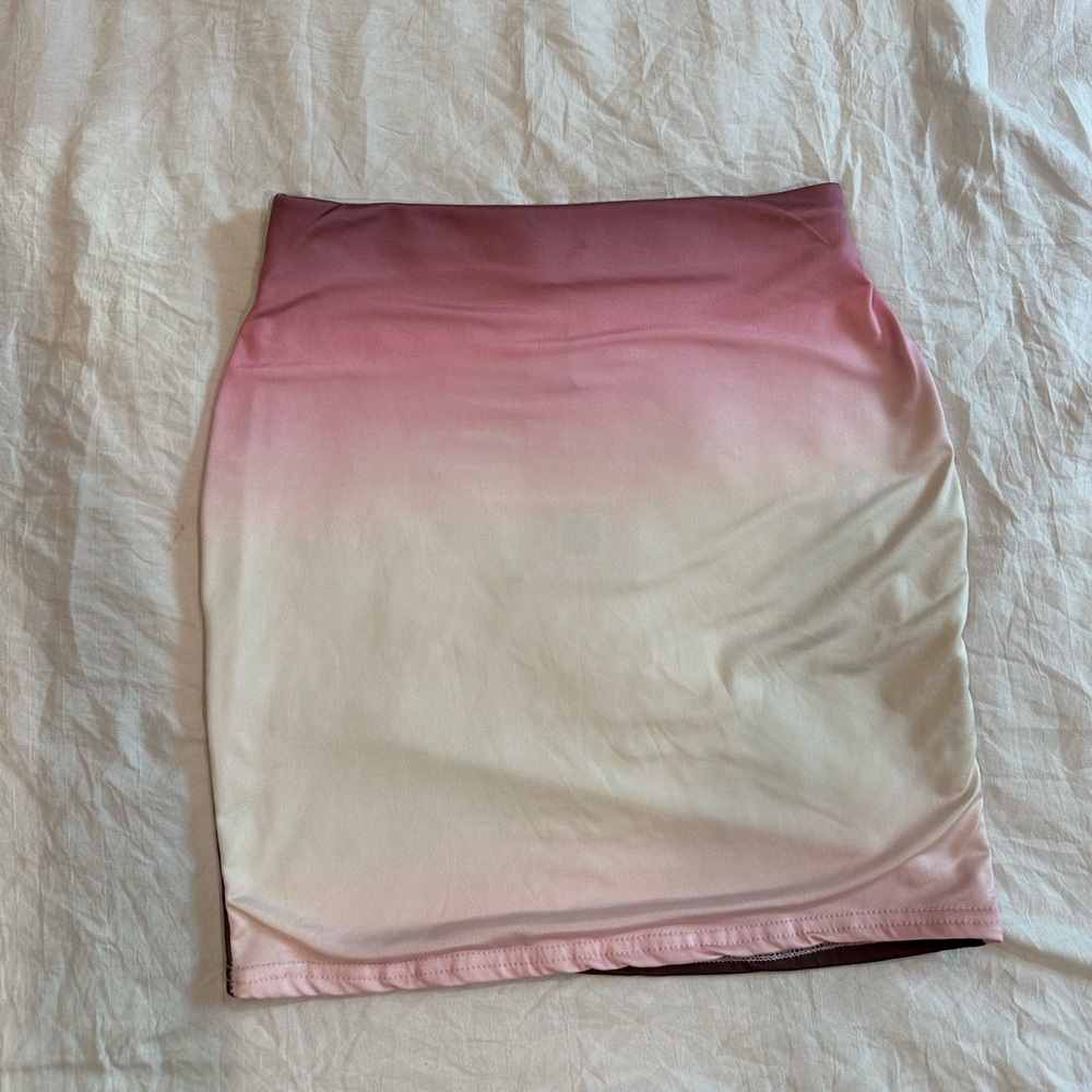 Missy Empire Pink Gradient Skirt